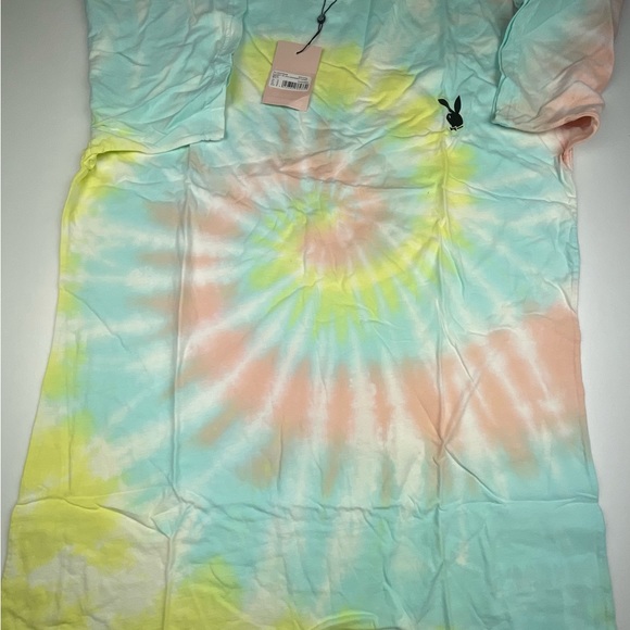 PLAYBOY TIE DYE OVERSIZED T-SHIRT
DRESS
MULTI - Picture 2 of 4